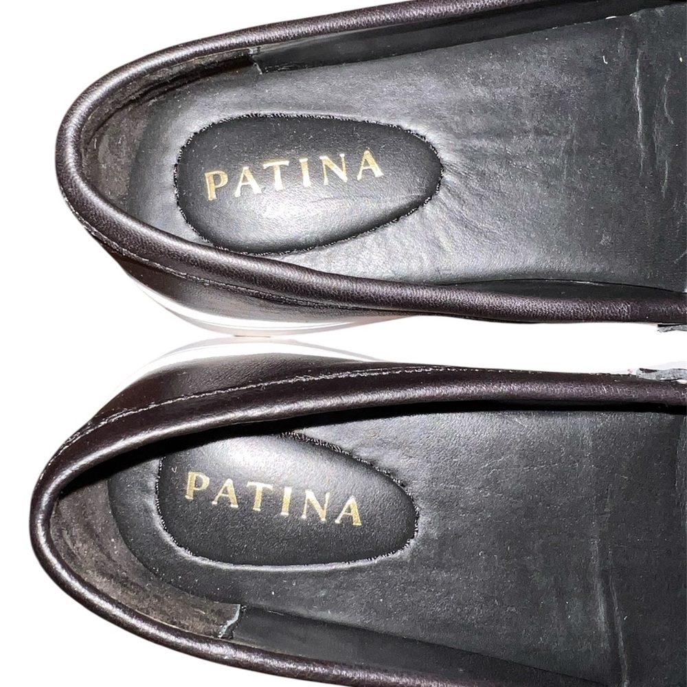 Patina Black Leather Penny Loafers - Women - Picture 3 of 6